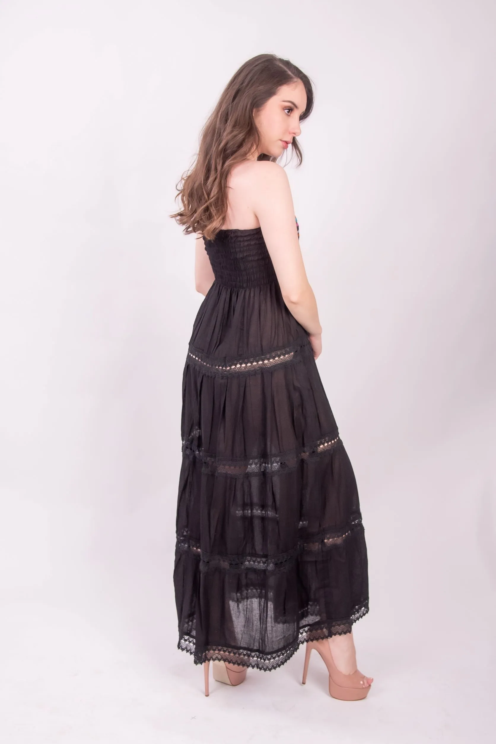 Vallarta Black Strapless Maxi Dress