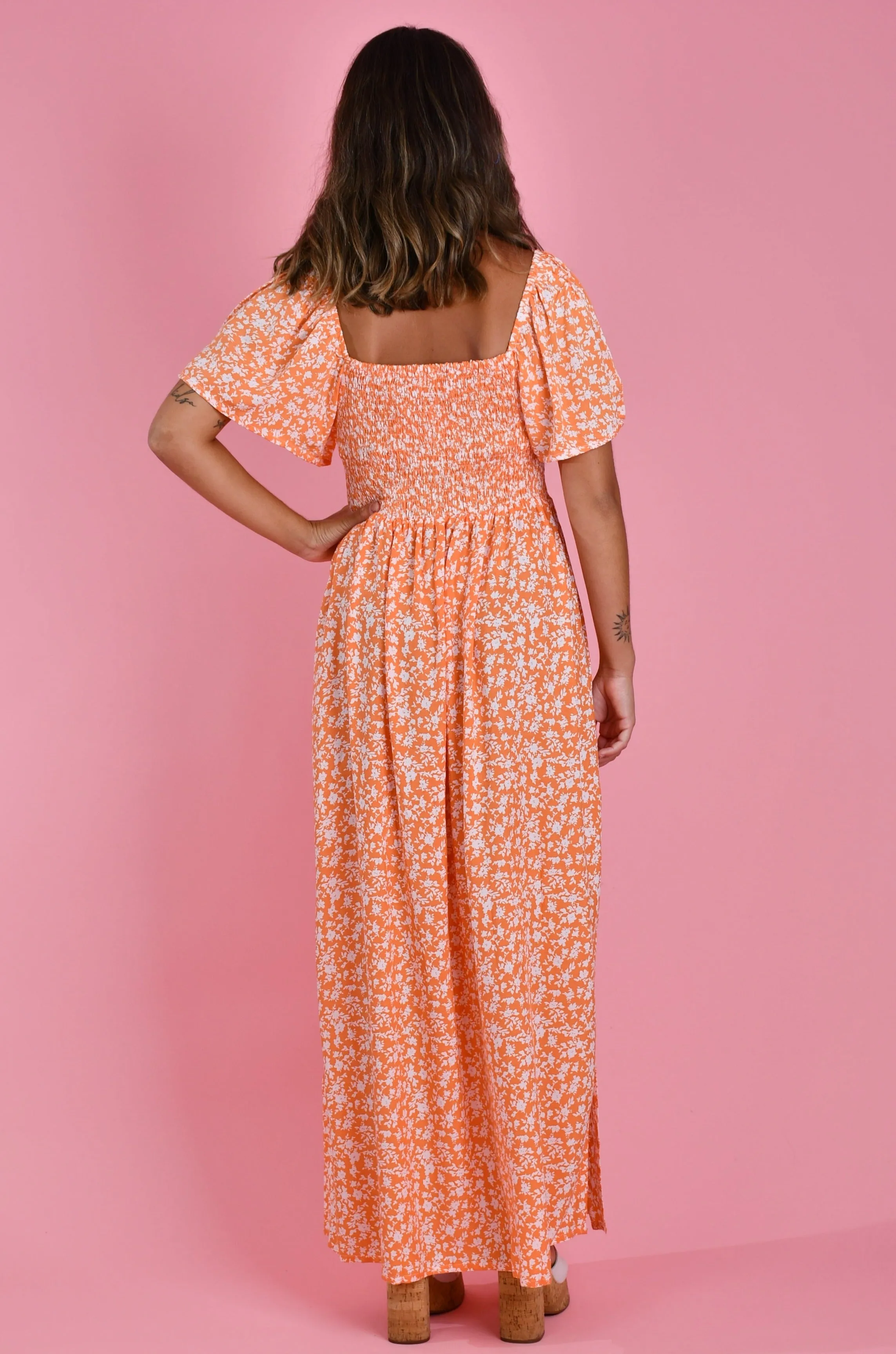VGLD232 - ISABELLE MAXI DRESS - PRIMROSE TANGERINE