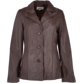 Women's Brown Genuine Leather Jacket