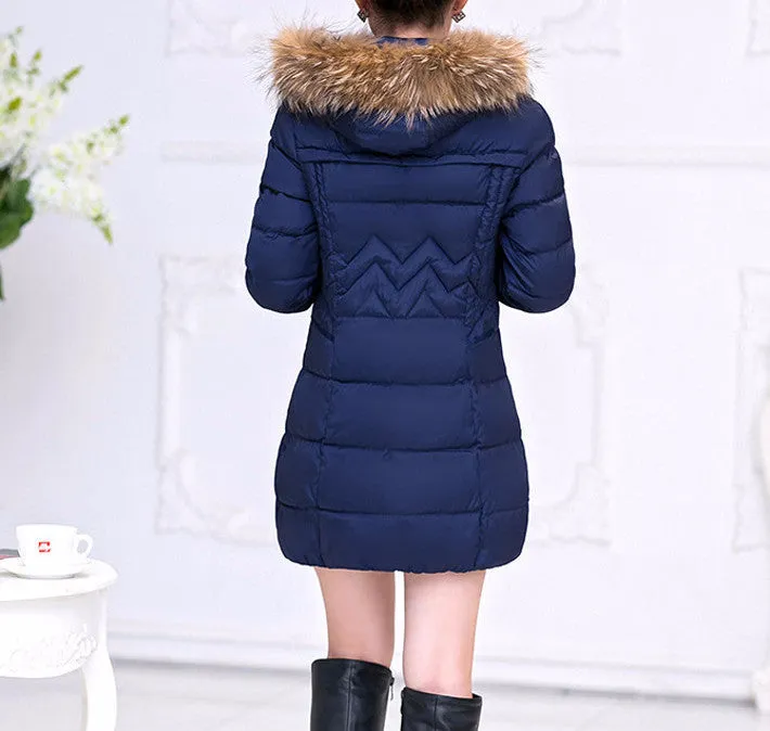Women's Winter Medium Long Down Jacket