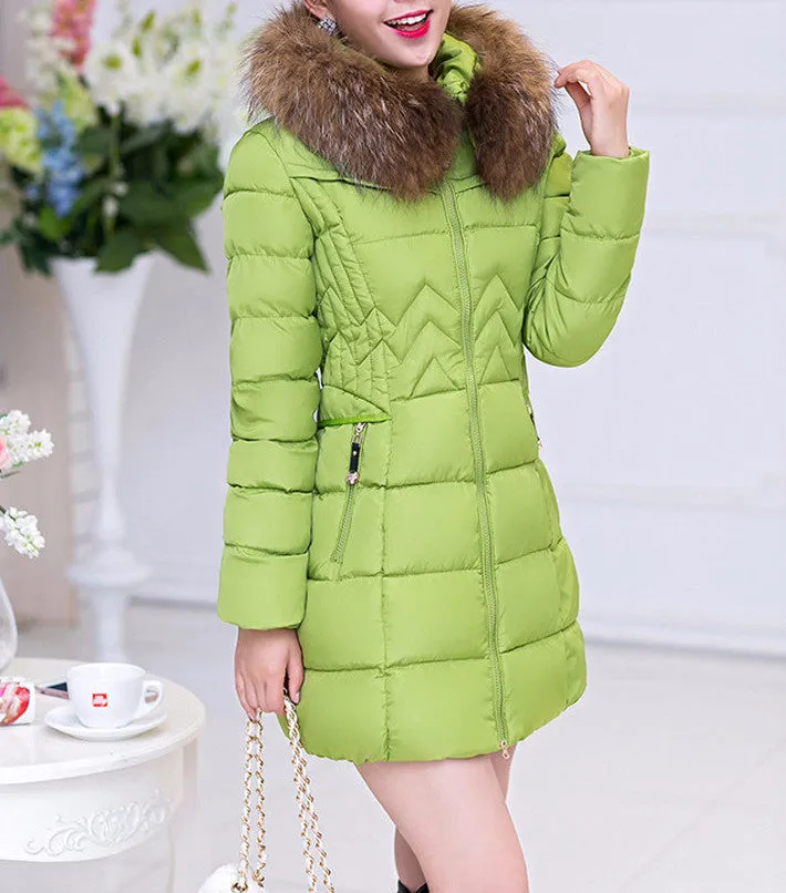 Women's Winter Medium Long Down Jacket