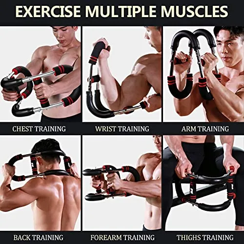XINRUI U Shape Twister Arm Exerciser, Home Chest Expander, Biceps, Triceps, Forearm, Inner Thighs & Shoulder Muscle Fitness Equipment, Arm Strength Training Workout Machine (110-132 lbs)