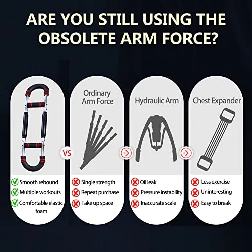 XINRUI U Shape Twister Arm Exerciser, Home Chest Expander, Biceps, Triceps, Forearm, Inner Thighs & Shoulder Muscle Fitness Equipment, Arm Strength Training Workout Machine (110-132 lbs)