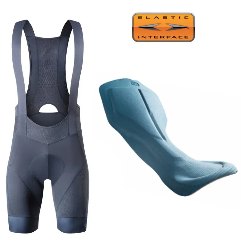 YKYW Men’s Cycling Bib Shorts Elastic Interface Paris 7H 3D Coolmax Padded Gray