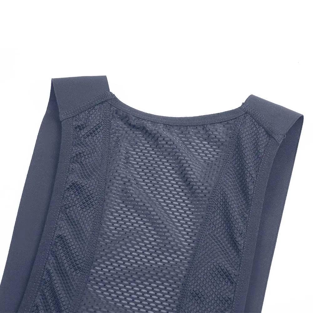 YKYW Men’s Cycling Bib Shorts Elastic Interface Paris 7H 3D Coolmax Padded Gray